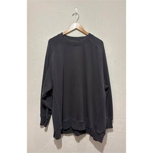 Aerie charcoal distressed oversized crewneck sweatshirt (XXL)